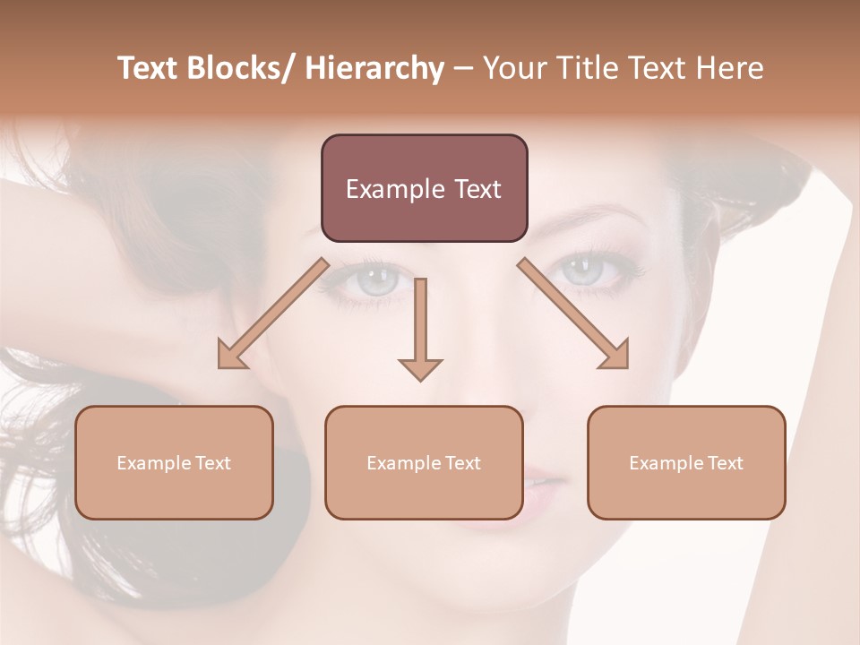 Portrait Of Beautiful Young Woman With Clean Skin Looking At Camera PowerPoint Template