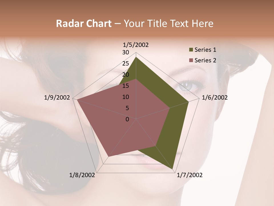 Portrait Of Beautiful Young Woman With Clean Skin Looking At Camera PowerPoint Template