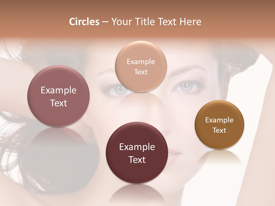 Portrait Of Beautiful Young Woman With Clean Skin Looking At Camera PowerPoint Template