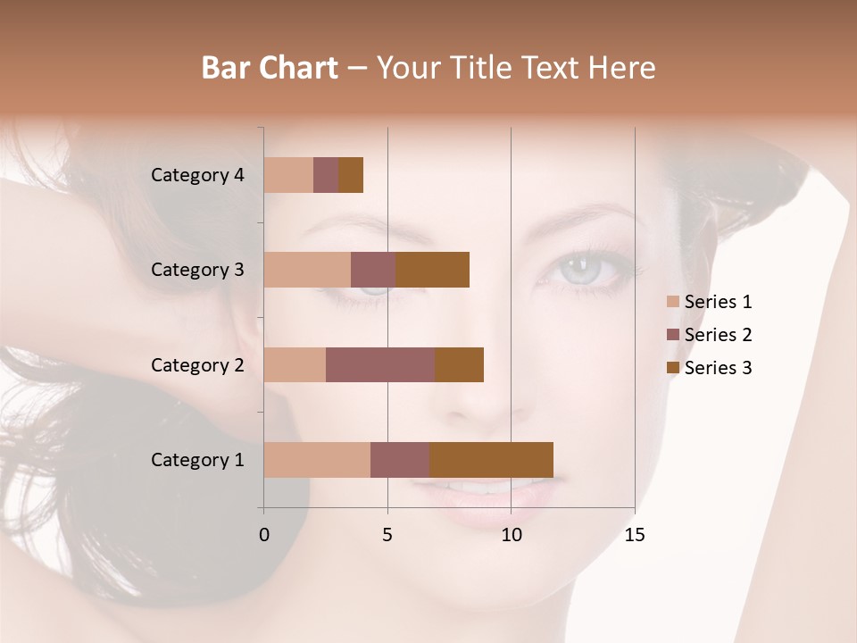 Portrait Of Beautiful Young Woman With Clean Skin Looking At Camera PowerPoint Template