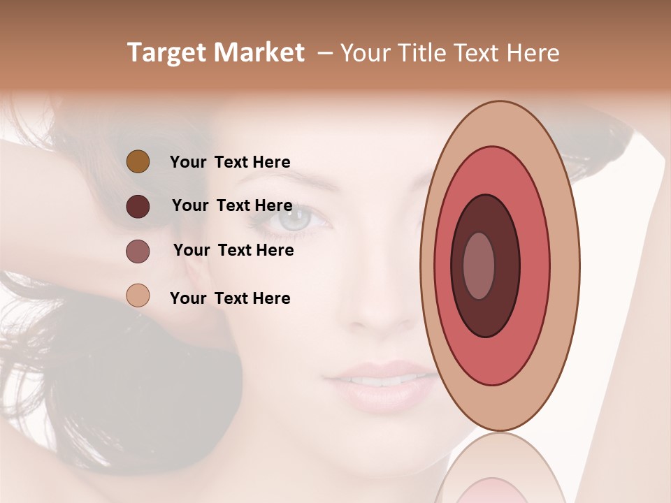 Portrait Of Beautiful Young Woman With Clean Skin Looking At Camera PowerPoint Template