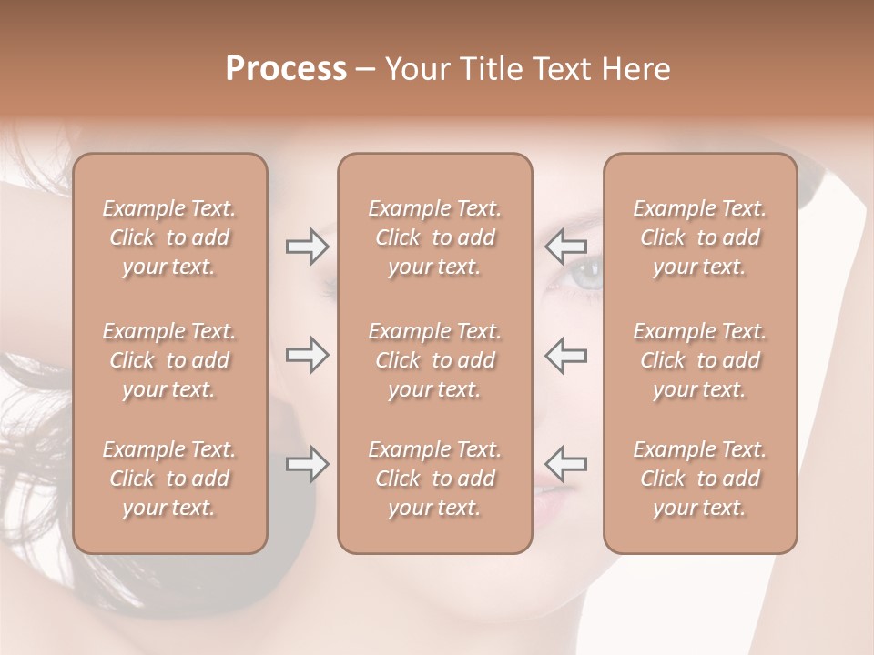 Portrait Of Beautiful Young Woman With Clean Skin Looking At Camera PowerPoint Template