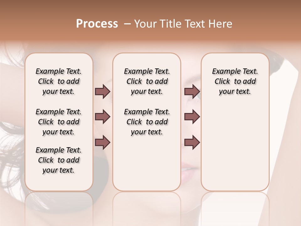 Portrait Of Beautiful Young Woman With Clean Skin Looking At Camera PowerPoint Template