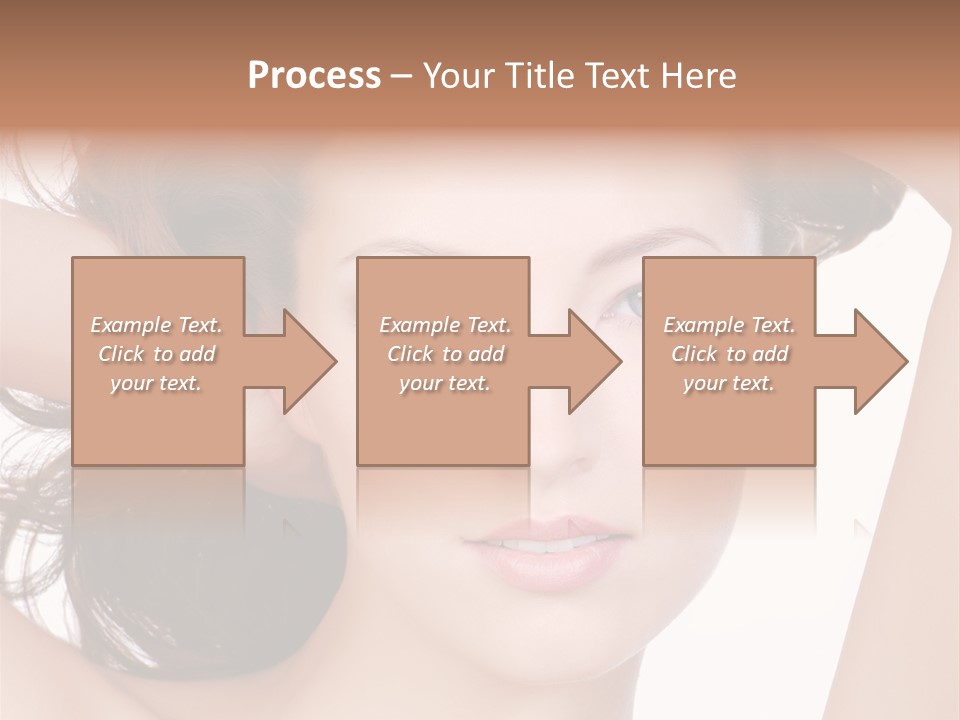 Portrait Of Beautiful Young Woman With Clean Skin Looking At Camera PowerPoint Template