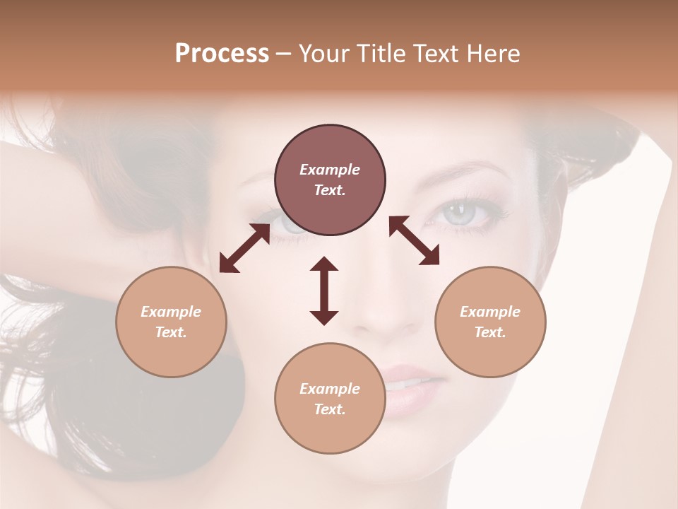 Portrait Of Beautiful Young Woman With Clean Skin Looking At Camera PowerPoint Template