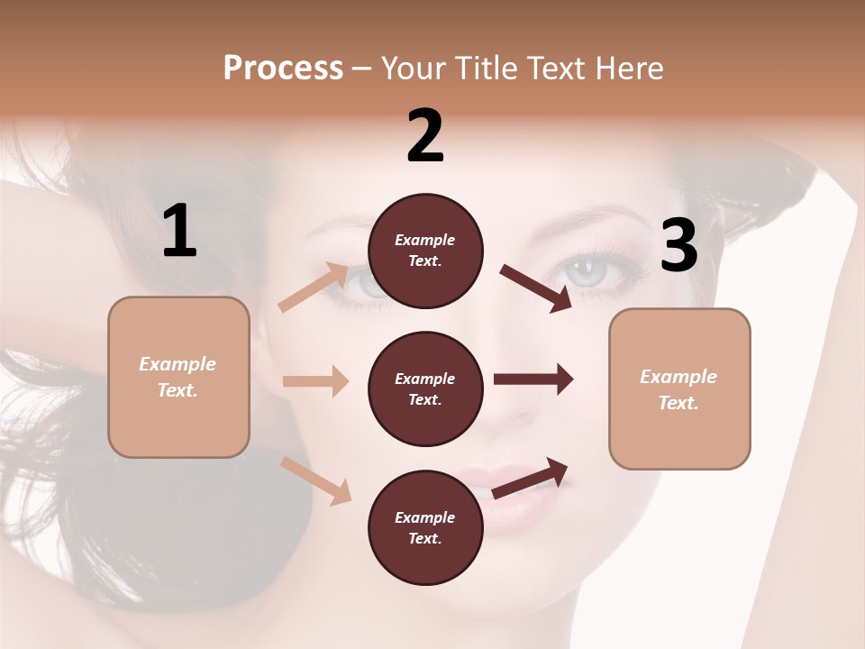 Portrait Of Beautiful Young Woman With Clean Skin Looking At Camera PowerPoint Template