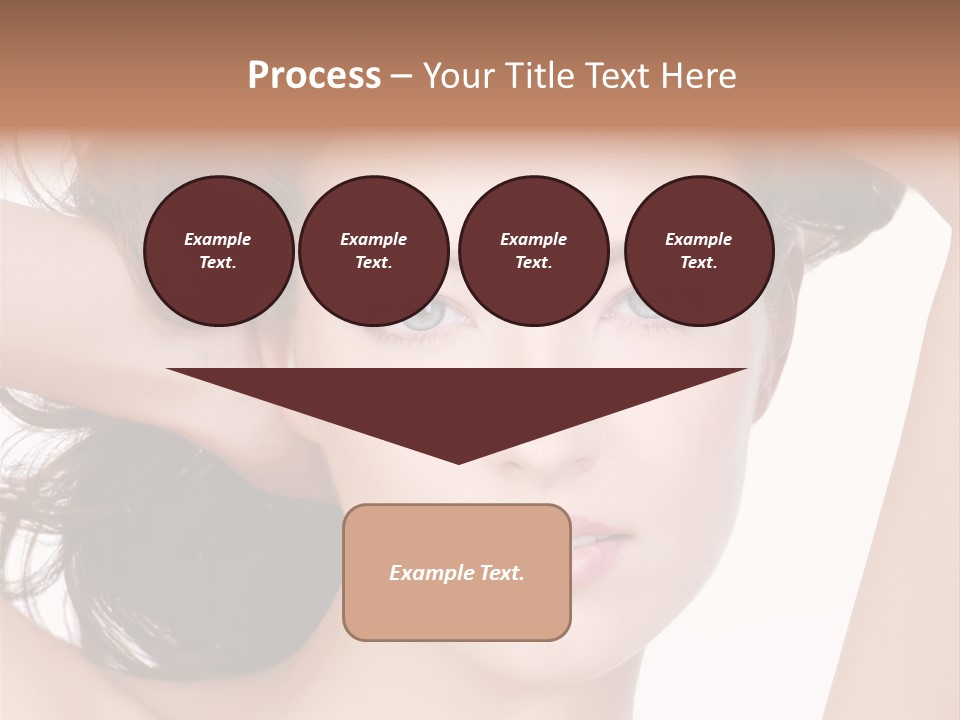 Portrait Of Beautiful Young Woman With Clean Skin Looking At Camera PowerPoint Template