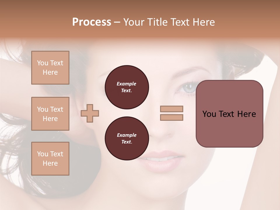 Portrait Of Beautiful Young Woman With Clean Skin Looking At Camera PowerPoint Template