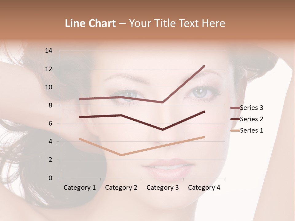 Portrait Of Beautiful Young Woman With Clean Skin Looking At Camera PowerPoint Template