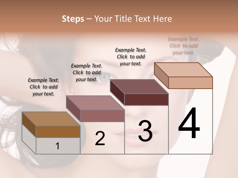Portrait Of Beautiful Young Woman With Clean Skin Looking At Camera PowerPoint Template