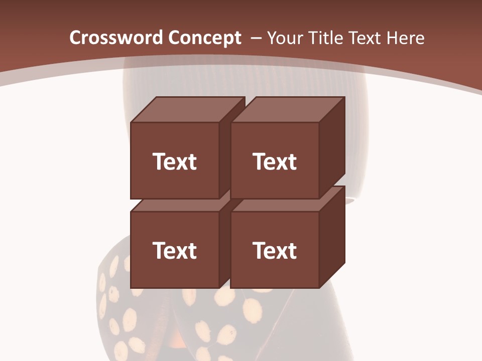 Kokeshi Japanese Doll Isolated On White. PowerPoint Template