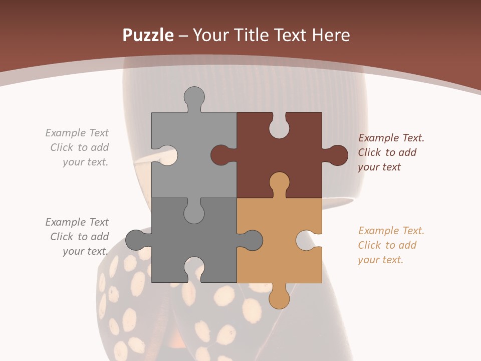 Kokeshi Japanese Doll Isolated On White. PowerPoint Template