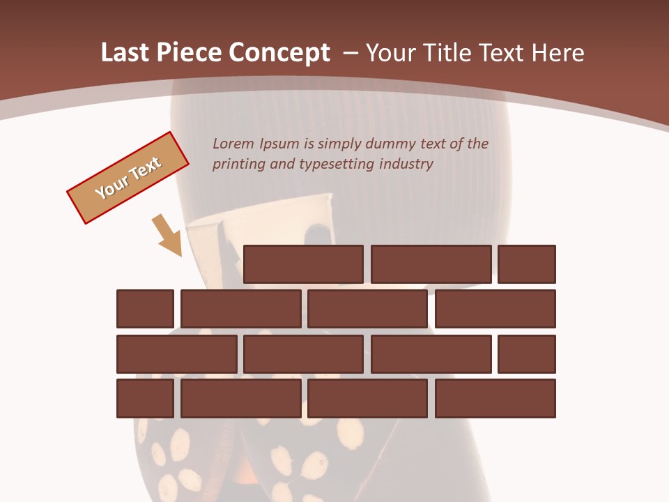 Kokeshi Japanese Doll Isolated On White. PowerPoint Template