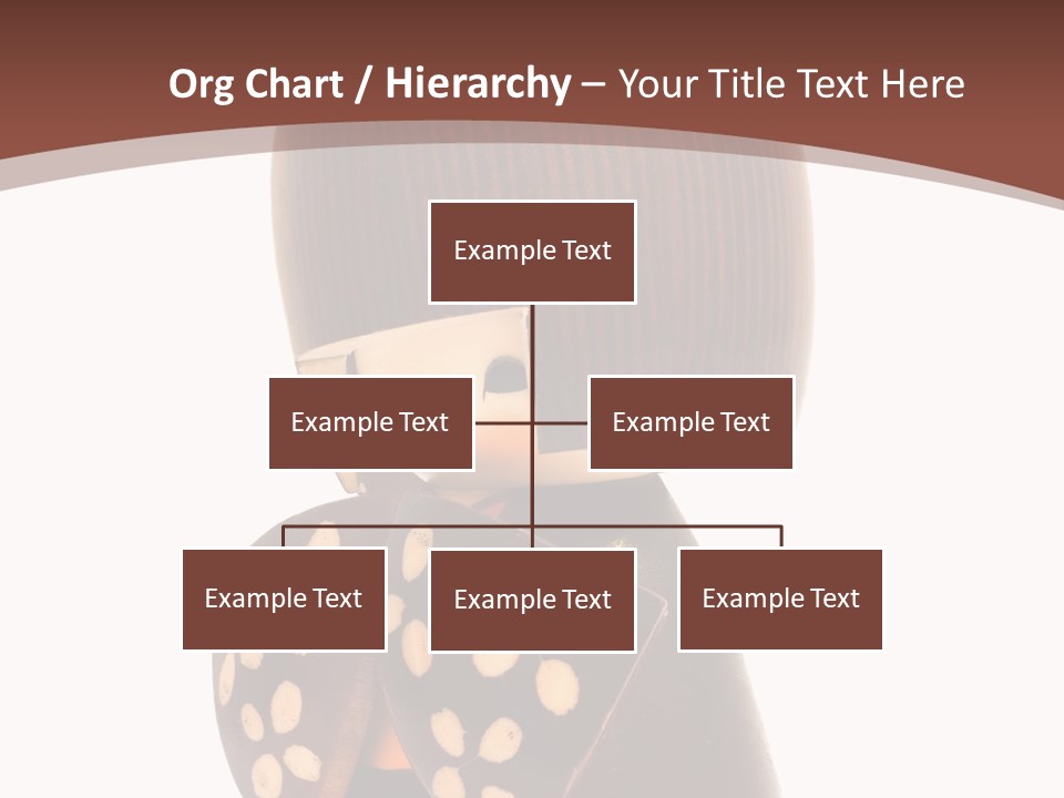 Kokeshi Japanese Doll Isolated On White. PowerPoint Template