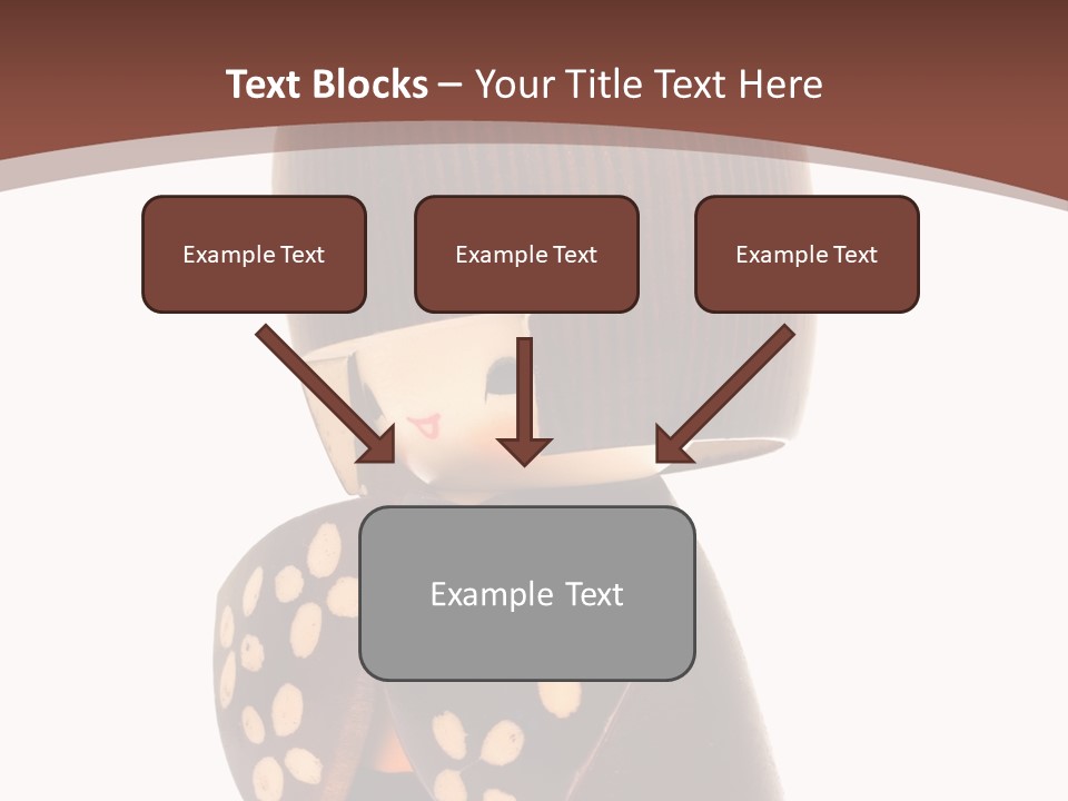 Kokeshi Japanese Doll Isolated On White. PowerPoint Template