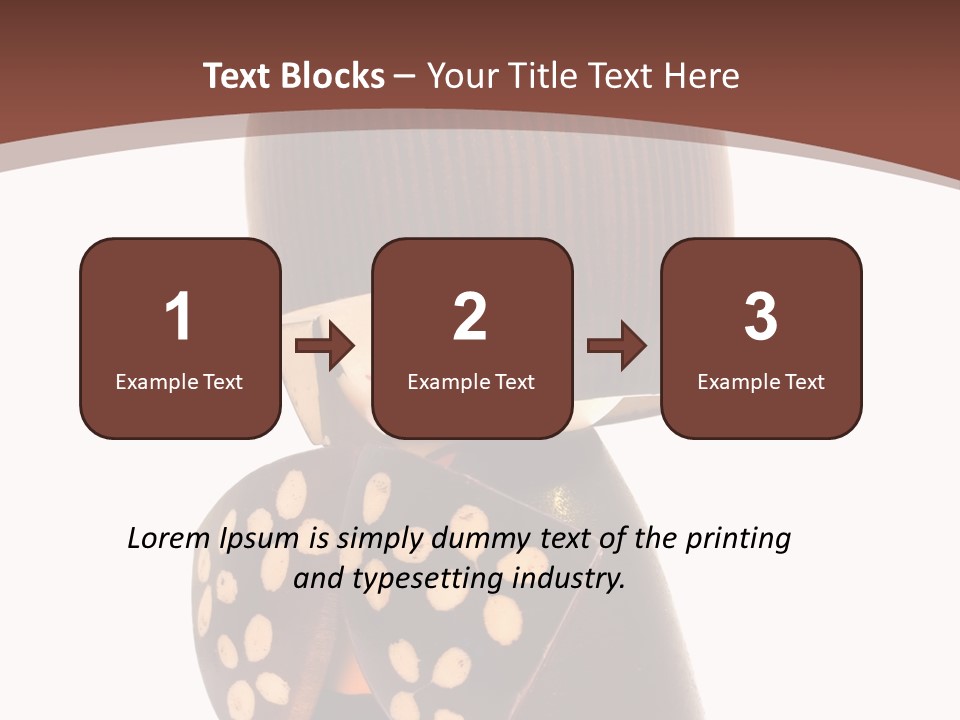 Kokeshi Japanese Doll Isolated On White. PowerPoint Template