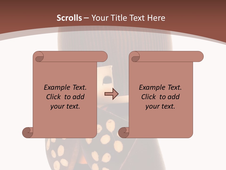 Kokeshi Japanese Doll Isolated On White. PowerPoint Template