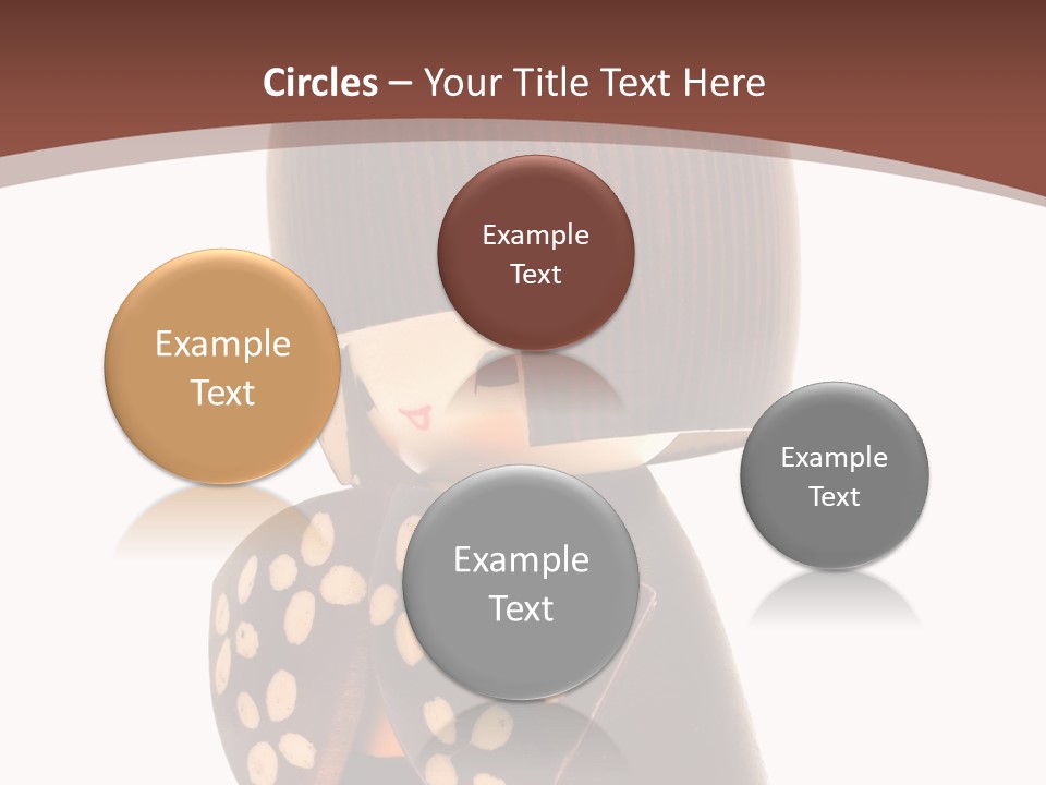 Kokeshi Japanese Doll Isolated On White. PowerPoint Template