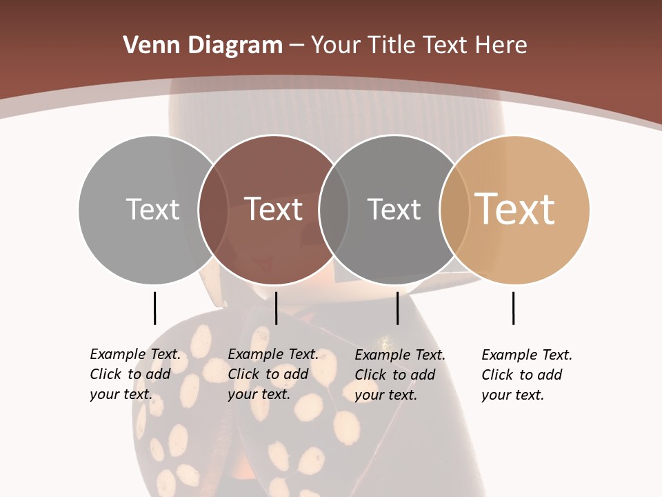 Kokeshi Japanese Doll Isolated On White. PowerPoint Template