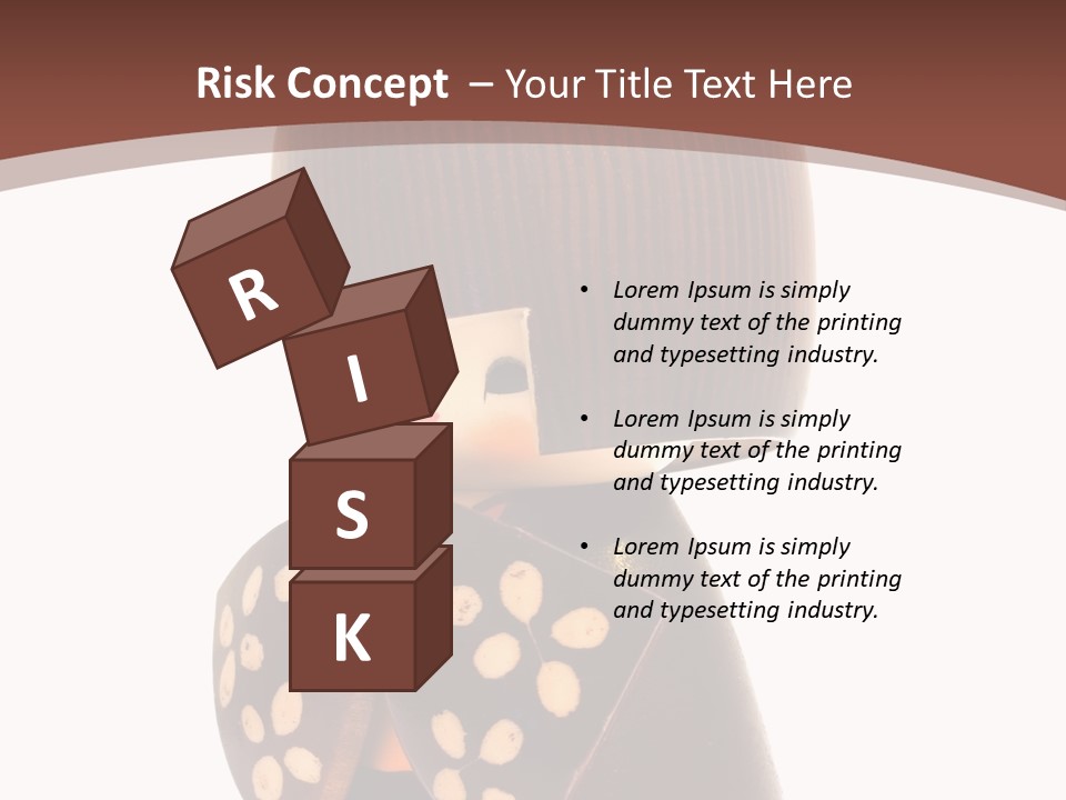 Kokeshi Japanese Doll Isolated On White. PowerPoint Template