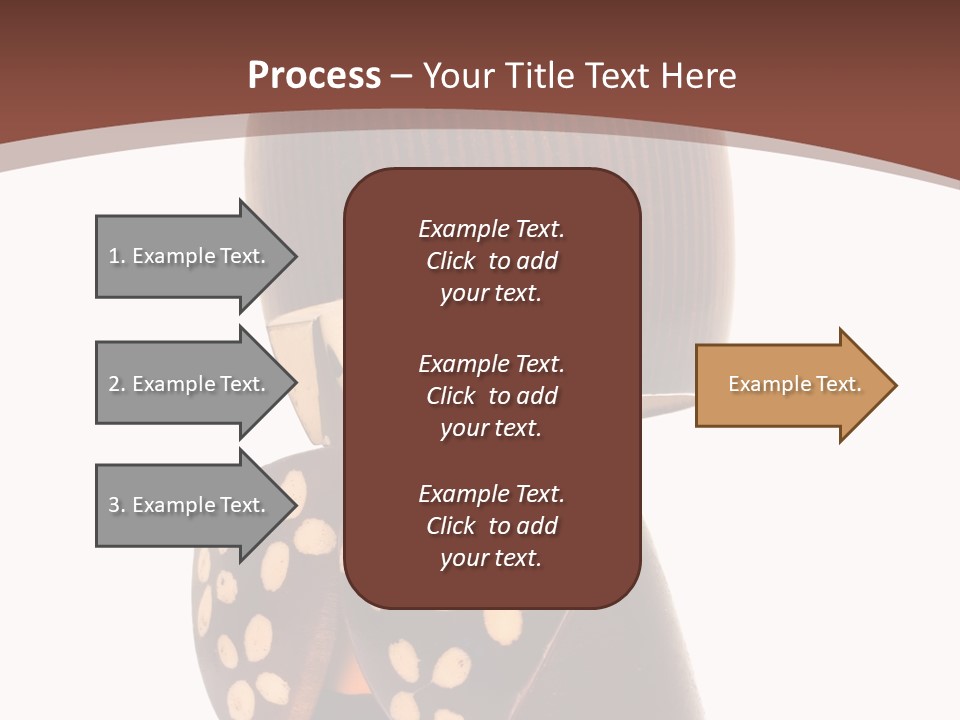 Kokeshi Japanese Doll Isolated On White. PowerPoint Template