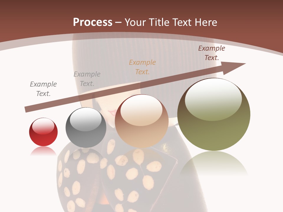 Kokeshi Japanese Doll Isolated On White. PowerPoint Template