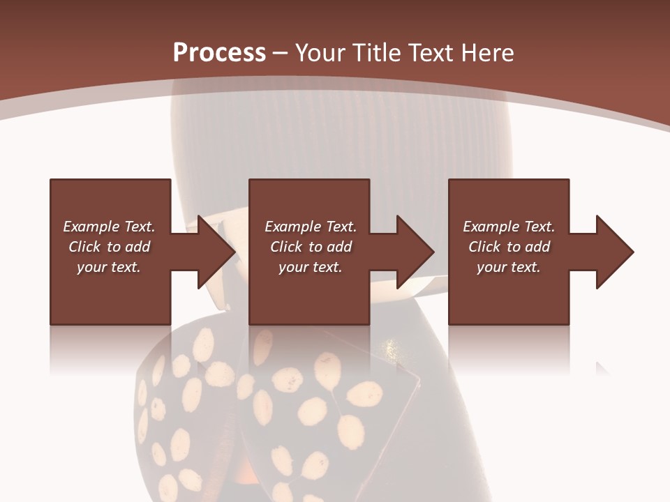 Kokeshi Japanese Doll Isolated On White. PowerPoint Template