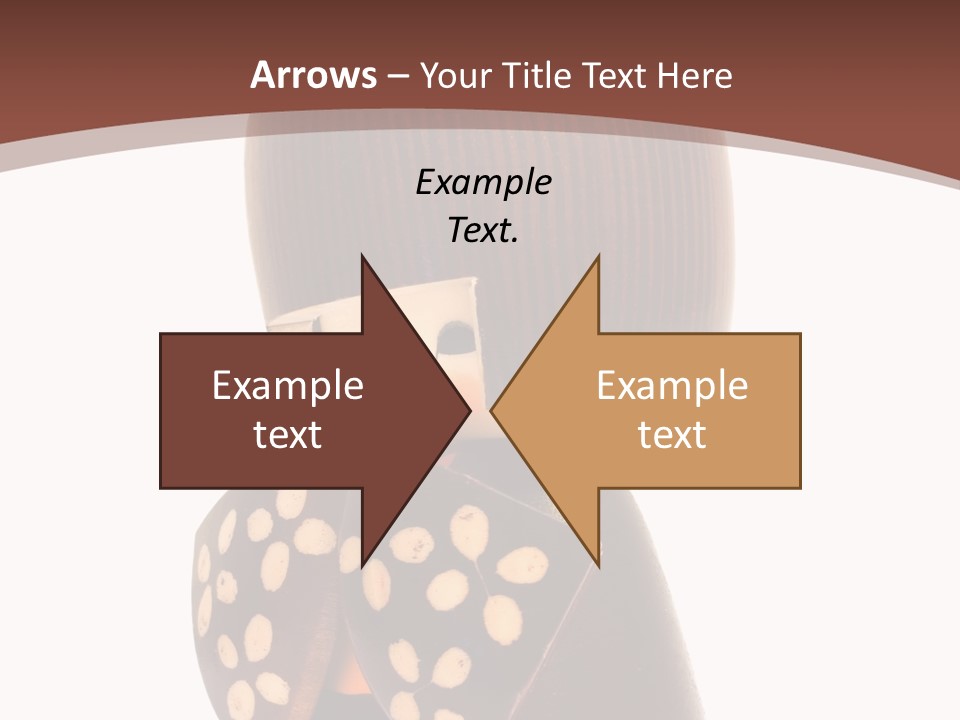 Kokeshi Japanese Doll Isolated On White. PowerPoint Template