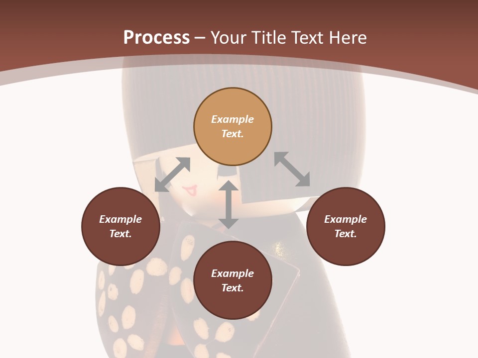 Kokeshi Japanese Doll Isolated On White. PowerPoint Template