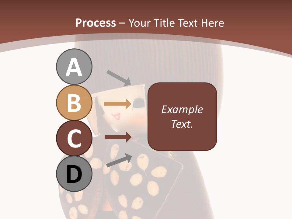 Kokeshi Japanese Doll Isolated On White. PowerPoint Template