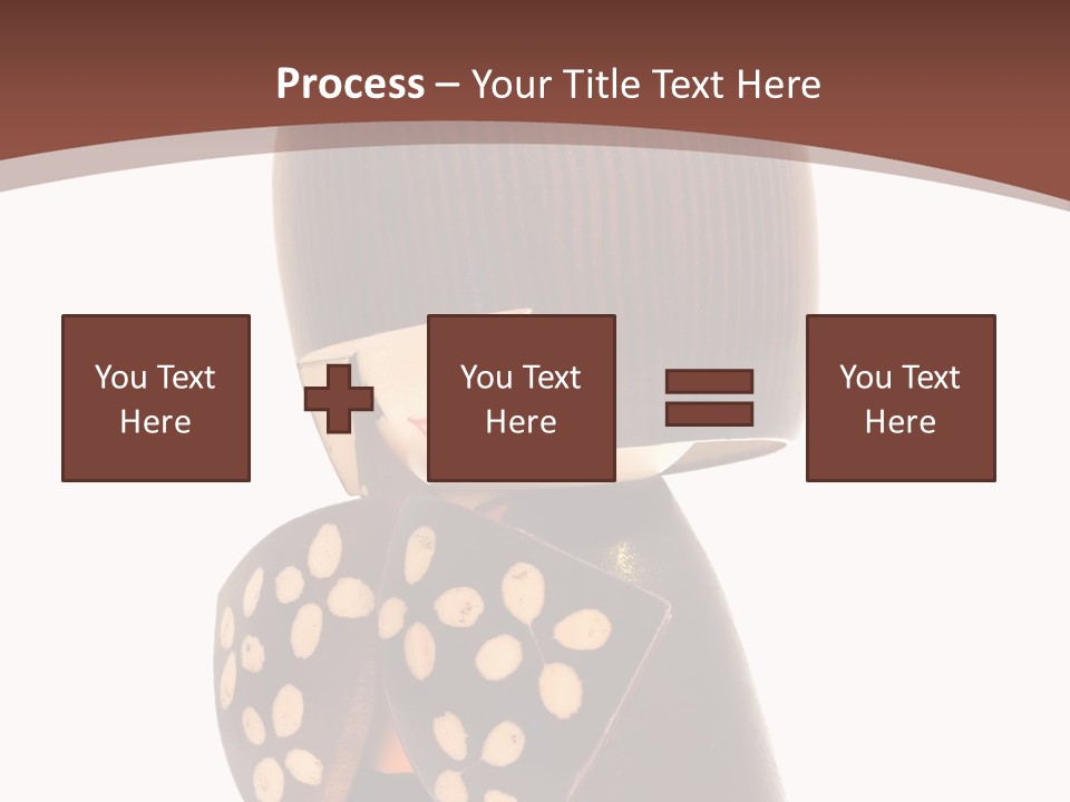 Kokeshi Japanese Doll Isolated On White. PowerPoint Template