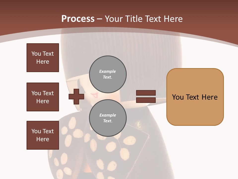 Kokeshi Japanese Doll Isolated On White. PowerPoint Template