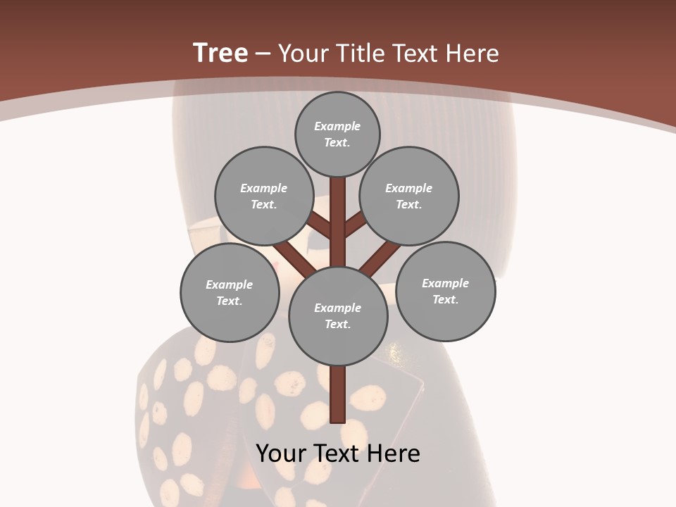 Kokeshi Japanese Doll Isolated On White. PowerPoint Template