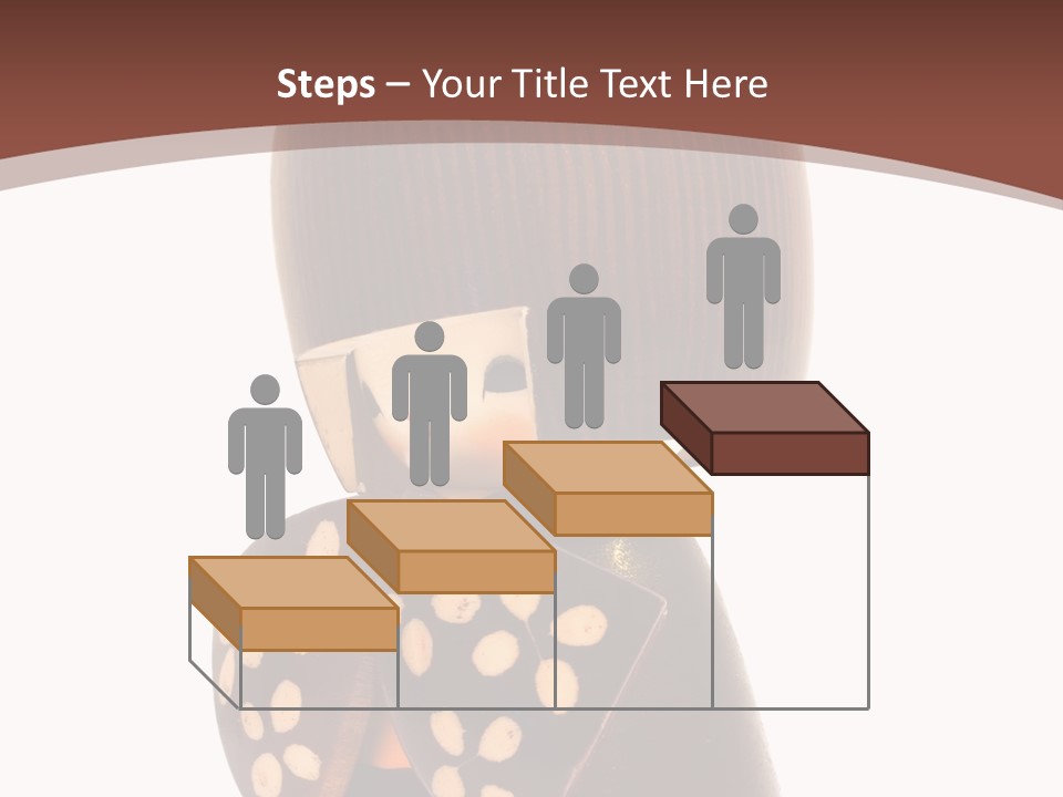 Kokeshi Japanese Doll Isolated On White. PowerPoint Template