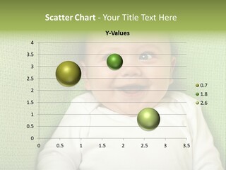 Cute Happy Baby Boy Smiling On Green Background PowerPoint Template