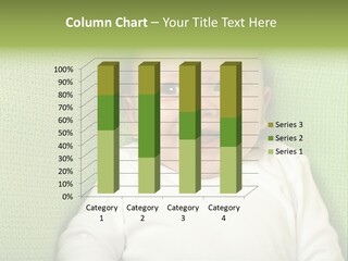 Cute Happy Baby Boy Smiling On Green Background PowerPoint Template