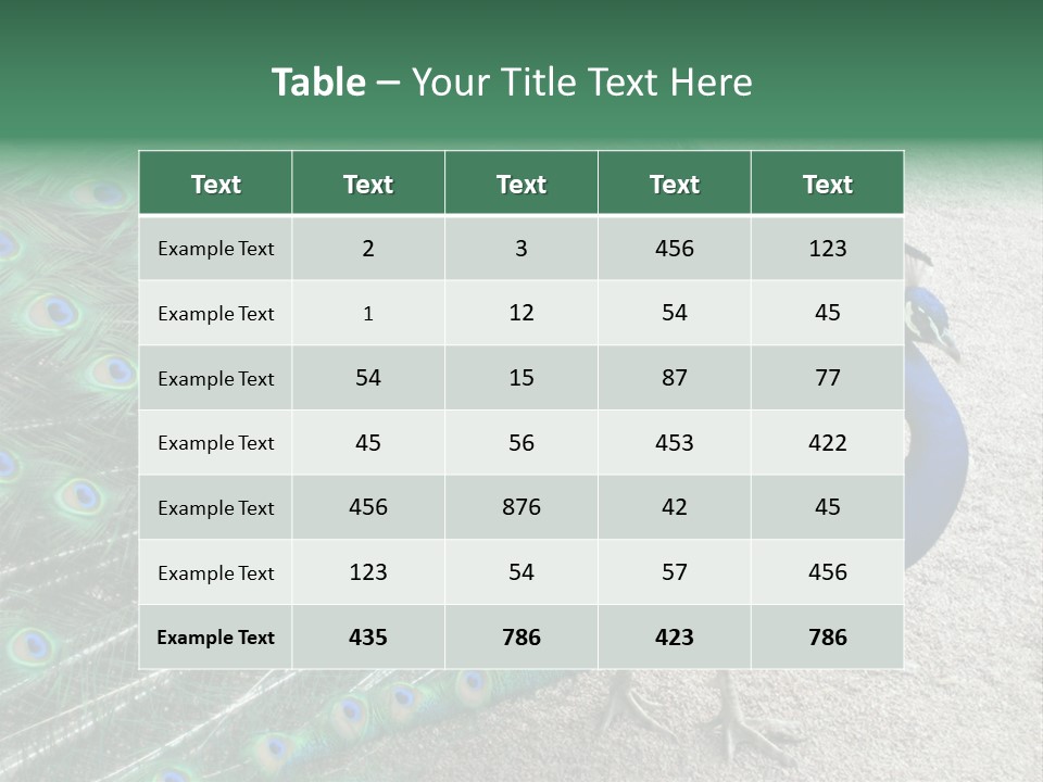 Peacock PowerPoint Template