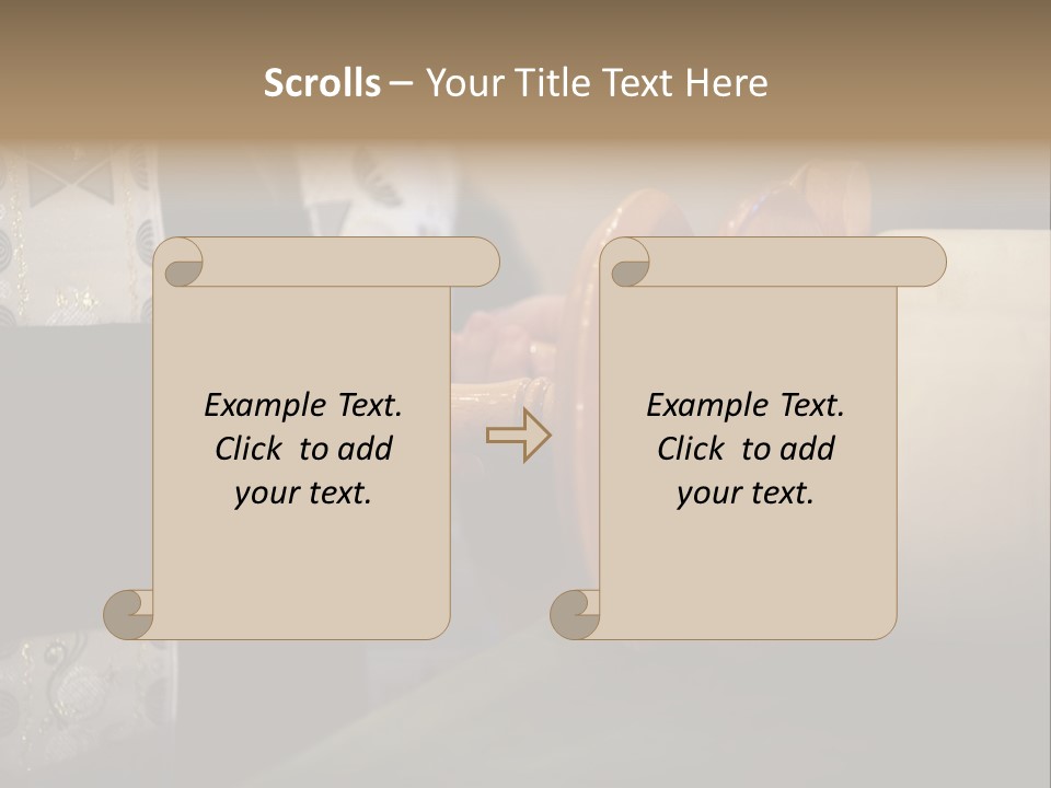 Boy Holding Torah Scrolls PowerPoint Template