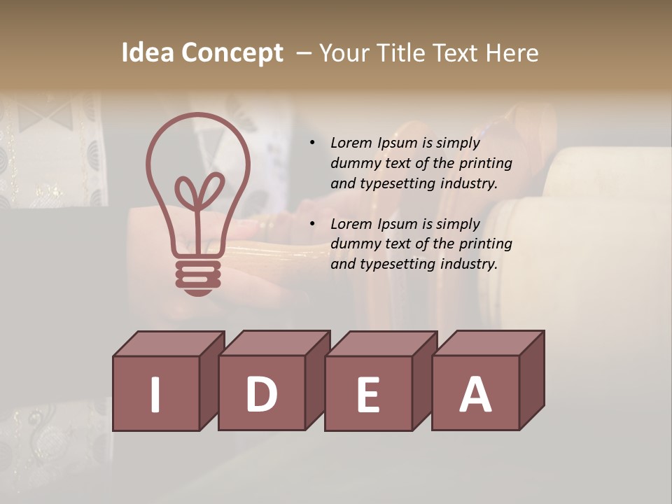 Boy Holding Torah Scrolls PowerPoint Template