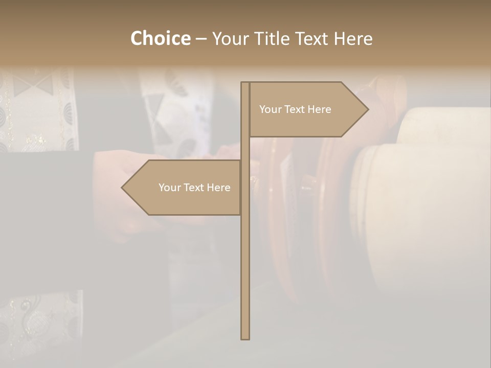 Boy Holding Torah Scrolls PowerPoint Template