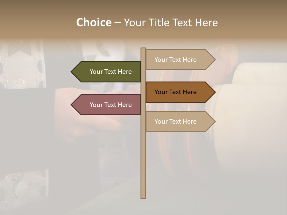 Boy Holding Torah Scrolls PowerPoint Template