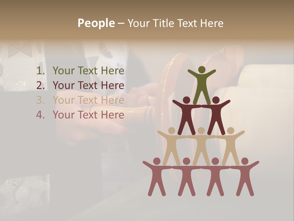 Boy Holding Torah Scrolls PowerPoint Template