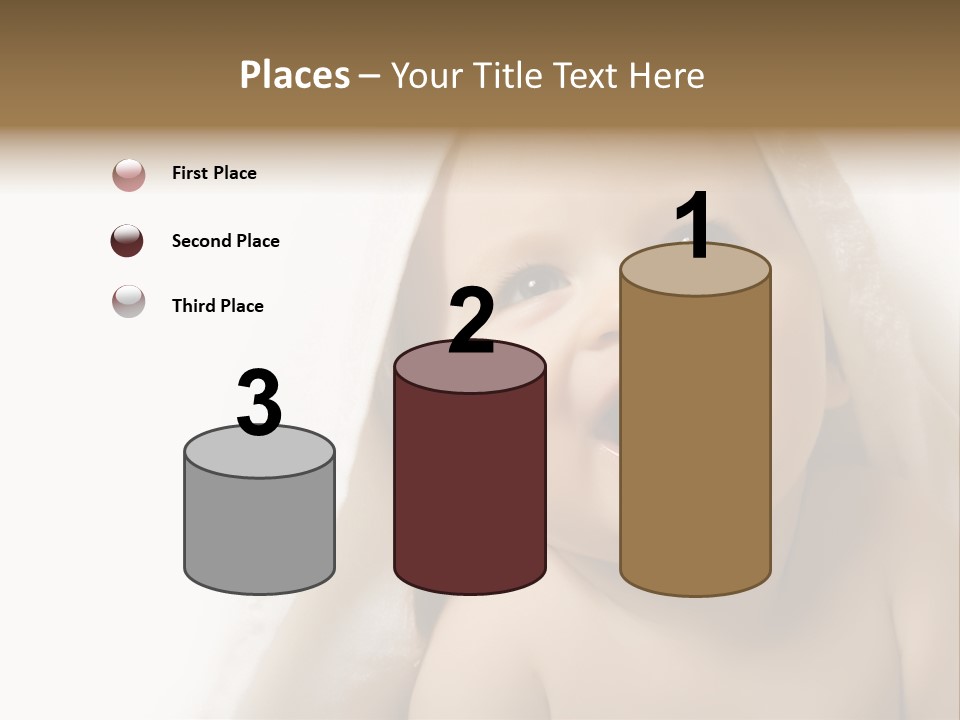 Baby After Bath. Cheerful Child PowerPoint Template