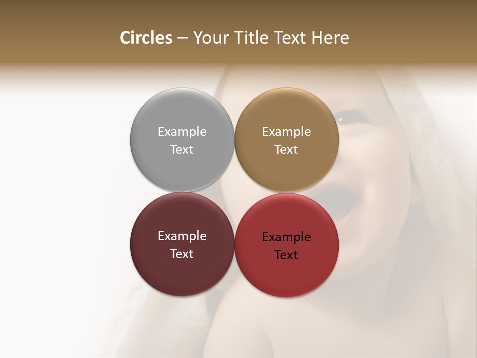 Baby After Bath. Cheerful Child PowerPoint Template