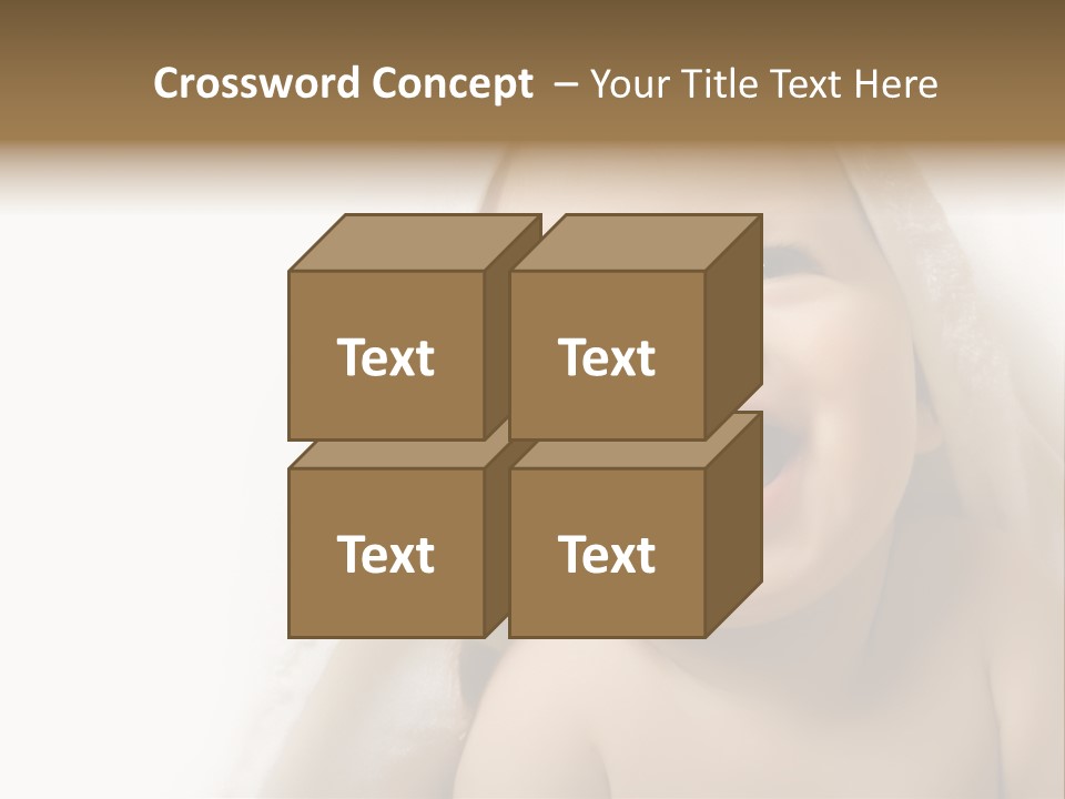 Baby After Bath. Cheerful Child PowerPoint Template