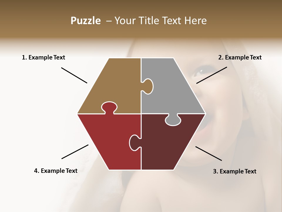 Baby After Bath. Cheerful Child PowerPoint Template