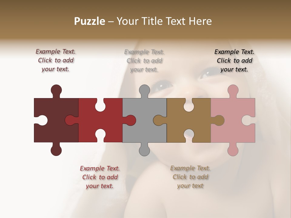 Baby After Bath. Cheerful Child PowerPoint Template