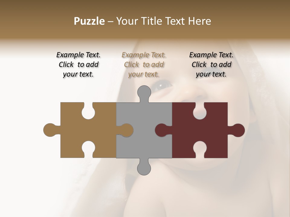 Baby After Bath. Cheerful Child PowerPoint Template