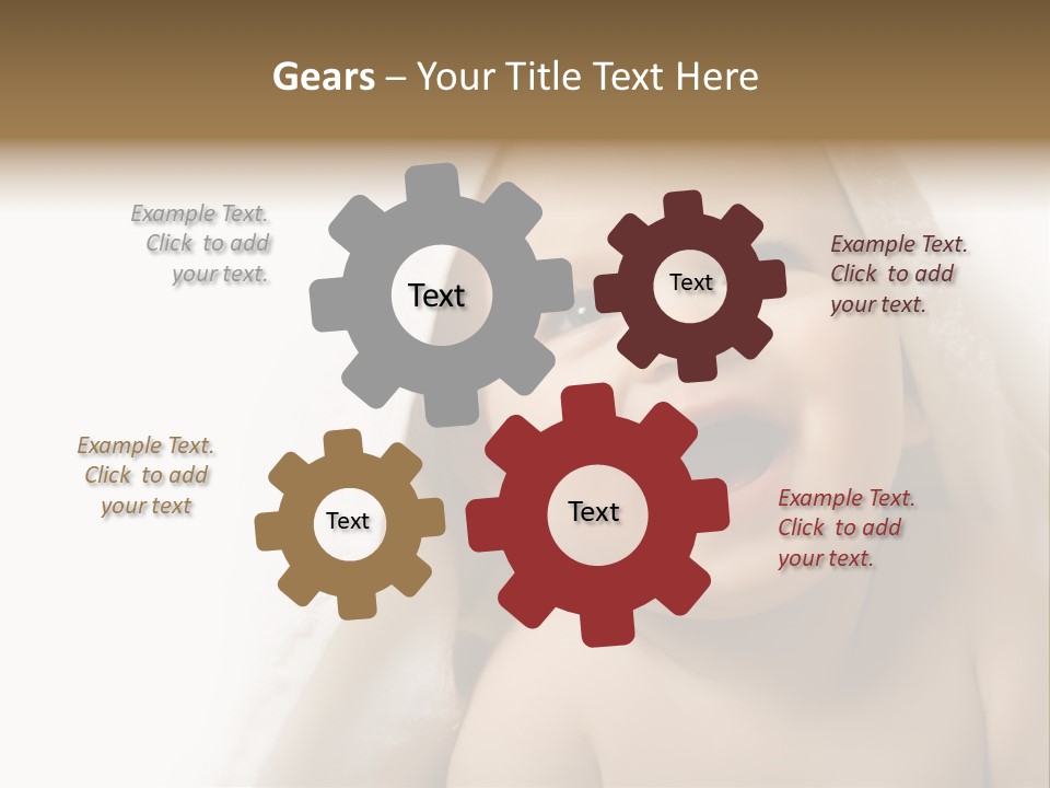 Baby After Bath. Cheerful Child PowerPoint Template