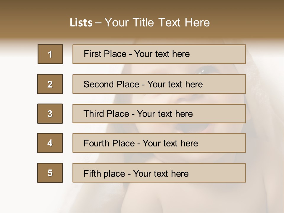 Baby After Bath. Cheerful Child PowerPoint Template